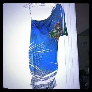 One shoulder sexy dress